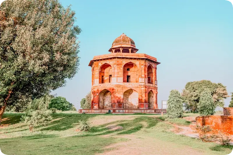 Sher Mandal en el fuerte de Purana Qila