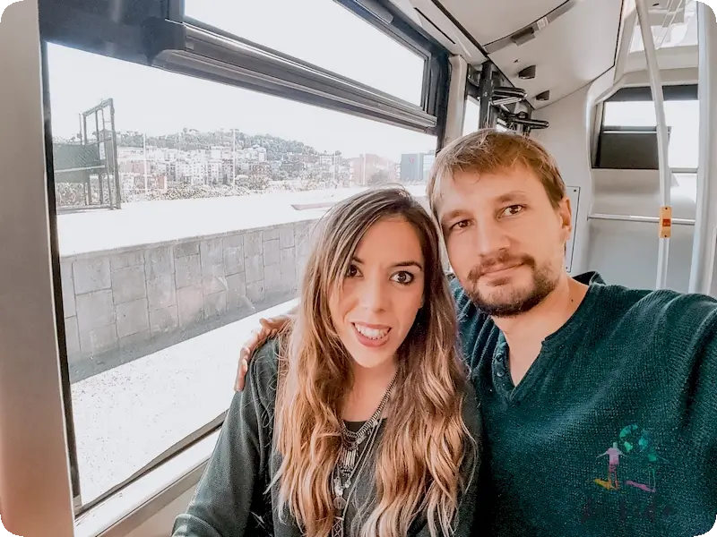 En el bus lanzadera que nos lleva al Tibidabo