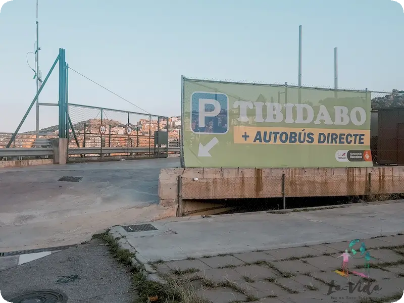 Entrada al Parking Vall d'Hebron, la mejor opción para ir al Tibidabo