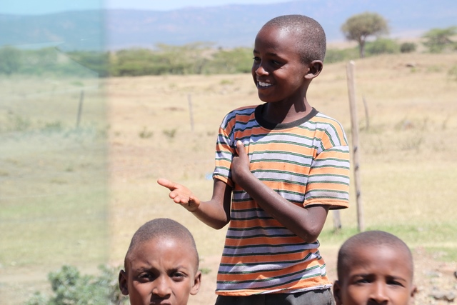 Camino a Masai Mara niños