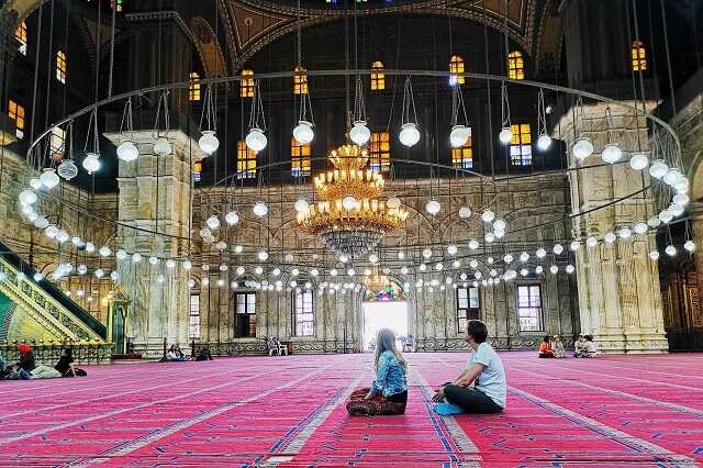 Interior mezquita de Alabastro, El Cairo