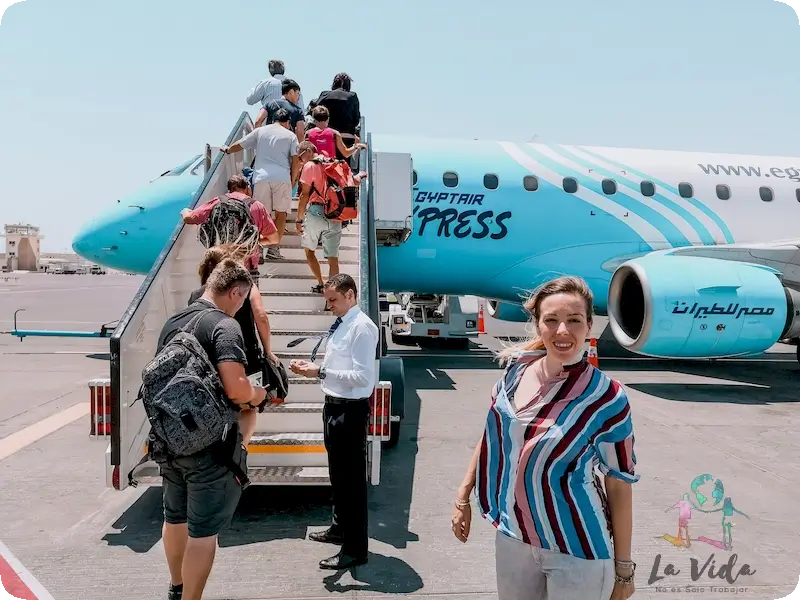 Judit en el vuelo de Egytair