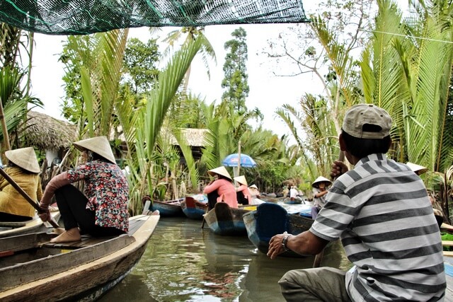 Embarcadero canales delta mekong vietnam