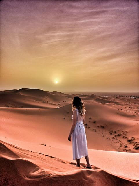 Amanecer en el desierto de Merzouga