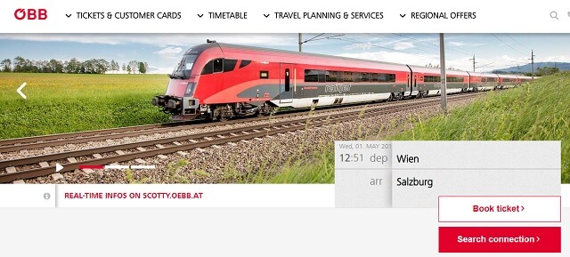 Tren de viena a Salzburgo