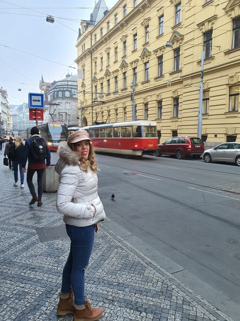 Calle que cogimos cada día para ir al centro de Praga desde el Hotel Caesar Prague
