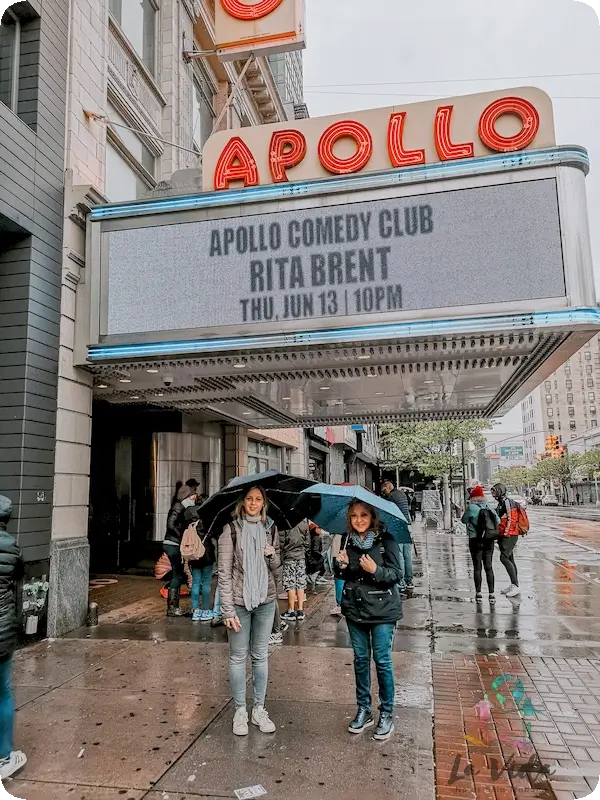 Tour de Contrastes Nueva York teatro Apollo: lloviemdp en Harlem