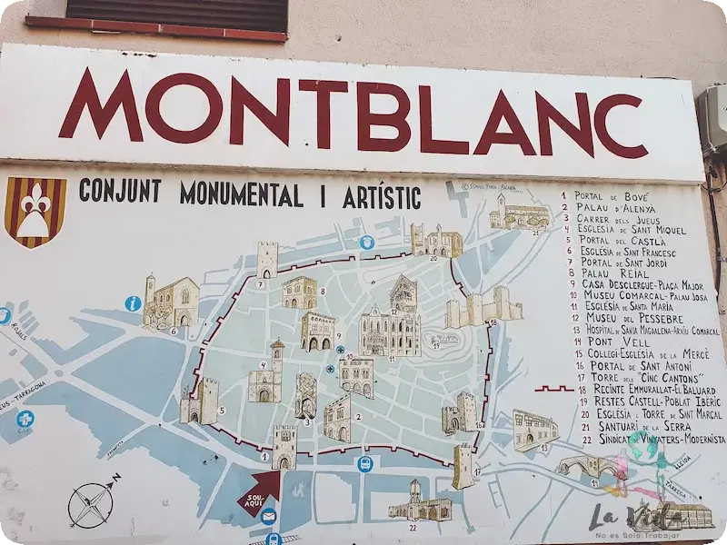 Mapa conjunto monumental Montblanc