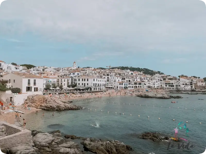 Foto tipica Calella de Palafrugell, desde la Punta Burricanes