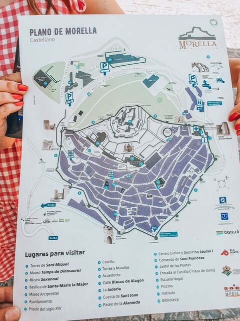 Mapa que ver en Morella