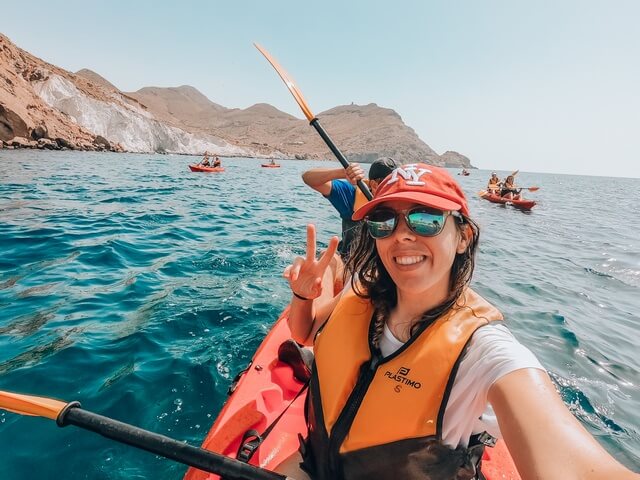 Kayak en el Cabo de Gata