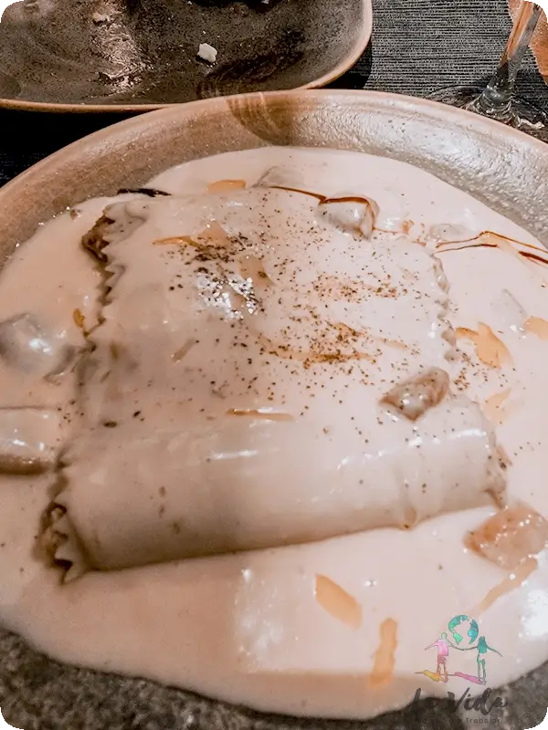 Canelones en el Restaurante El Graner de Puigcerdà (