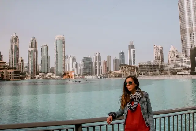 Judit en Dubai Fountain 2016