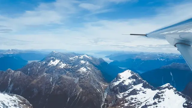 Vistas Milford Sound en avioneta