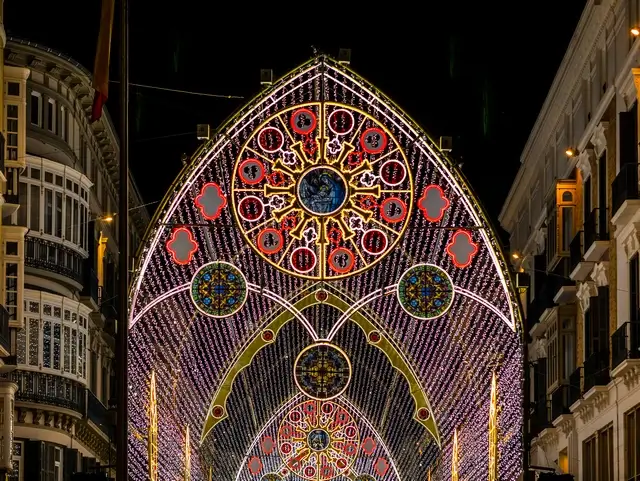 Calle Larios Málaga iluminada en navidad