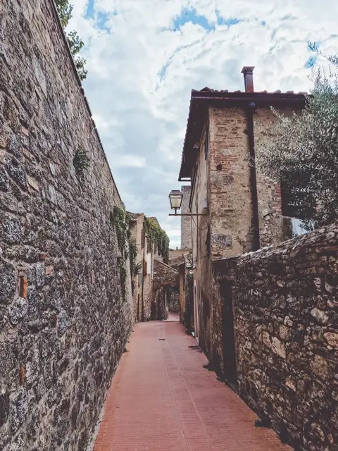 Calles medievales en San Gimignano