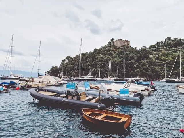 Portofino muelle y  barcos