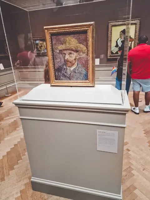Autorretrato de Vincent Van Gogh con sombrero de paja