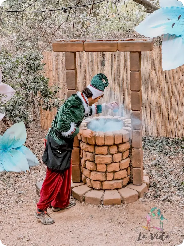 El pozo mágico del El Bosque Mágico de Papá Noel en Can Juliana