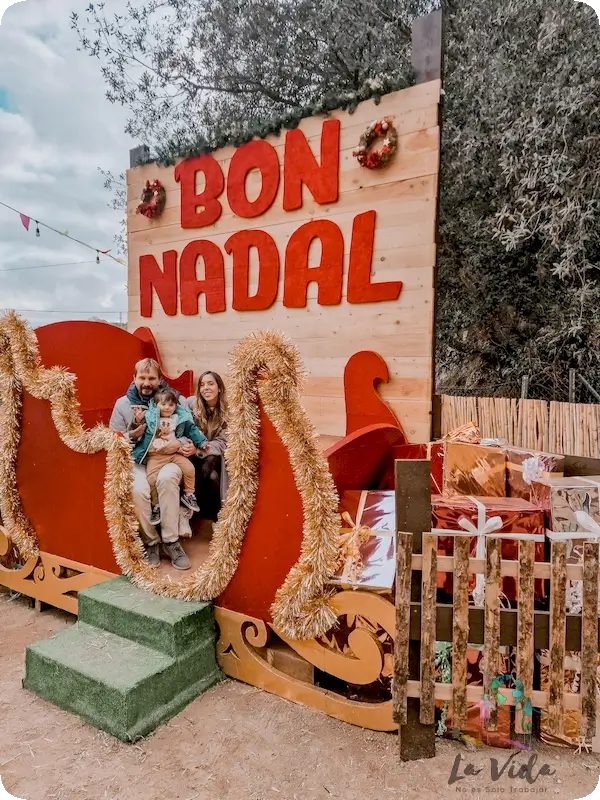 Foto familiar en el trineo de Can Juliana