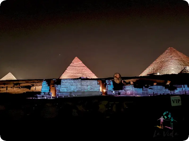 Espectáculo nocturno Pirámides el Cairo