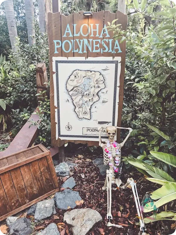 Esqueleto en Halloween, Polynesia