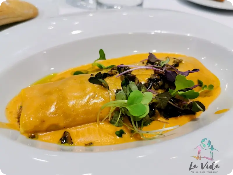 Canelón del Restaurant La Fonda San Benet del Bages