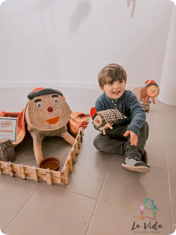 Eric con su tio en Caçadors de Tions a Súria