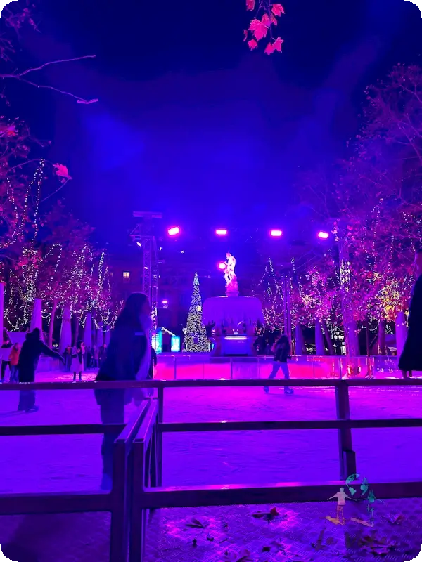 Pista de hielo de Carcassonne en Navidad