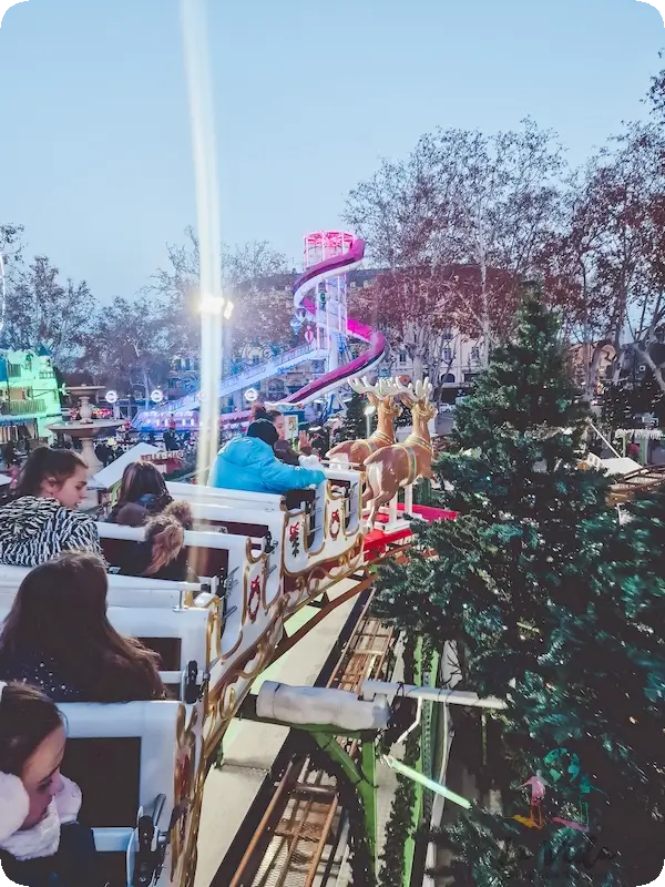 Carcassonne en Navidad. Feria de atracciones