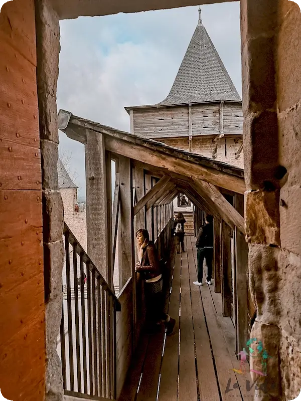 Interior del castillo de Carcassonne, visita