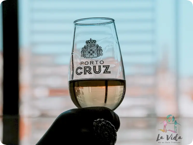 Bodega Oporto, Porto Cruz la que visitamos. Foto de una copa de vino