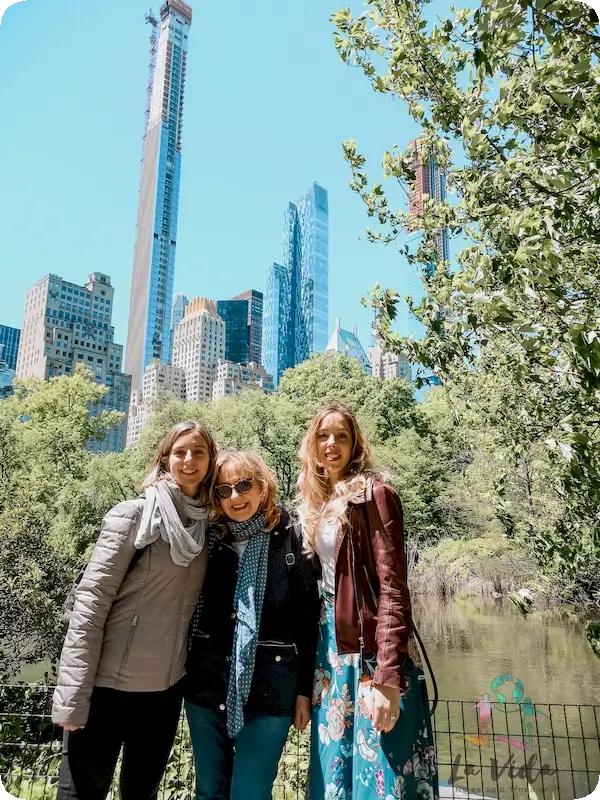 Central Park, Judit con su madre y hermana, cuando lo visitaron juntas. 4 días en Nueva York