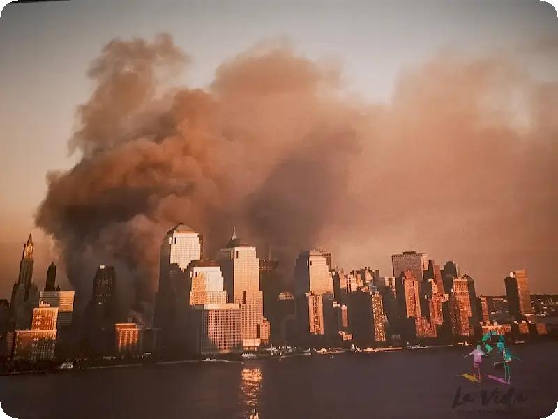 Museo 11s y Zona cero Nueva York . Foto de los atentados 11s