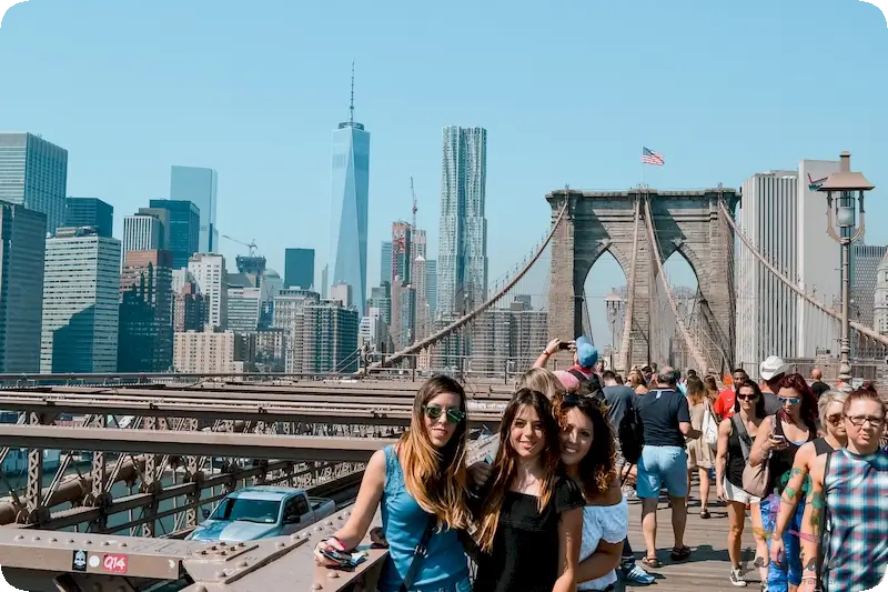 Puente Brooklyn Nueva York con amigas 2014