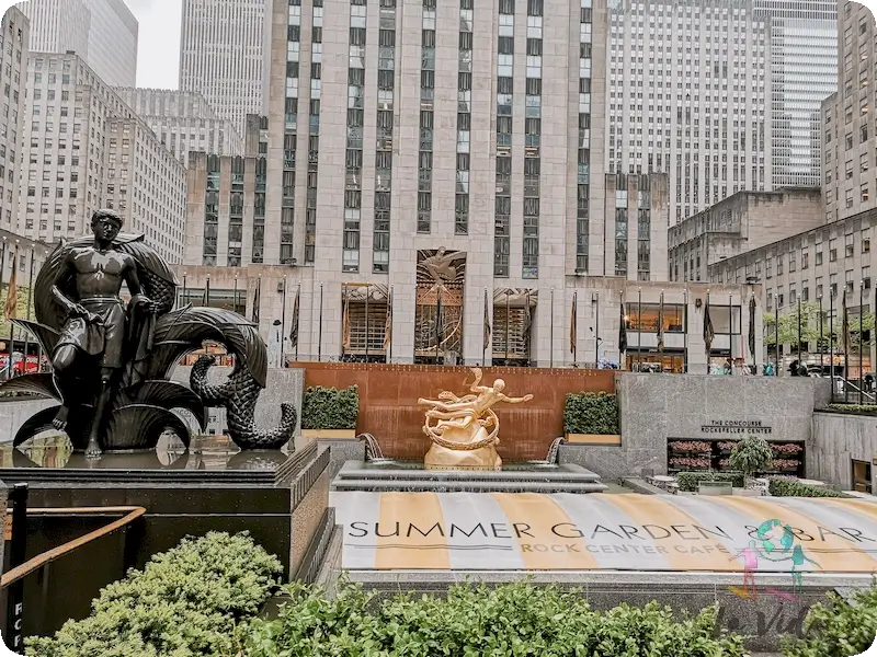 Rockefeller Plaza en Rockefeller Center Nueva York