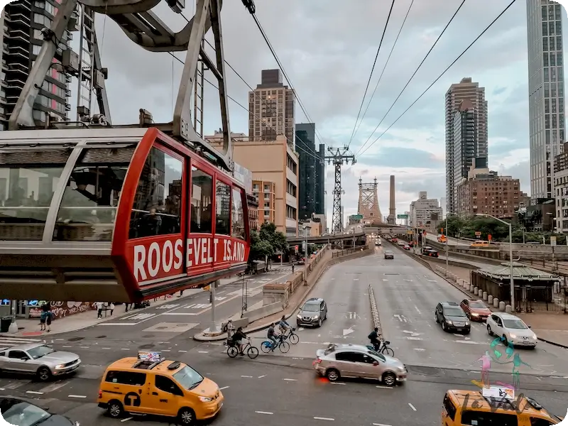 Teleférico Roosevelt Nueva York. Foto de la cabina