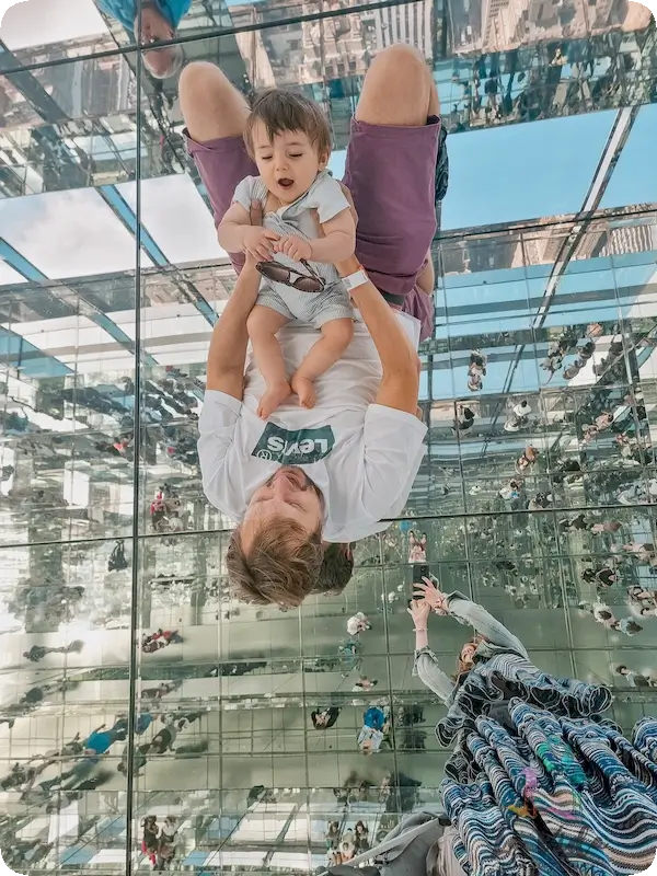 Padre e hijo en The Summit Nueva York