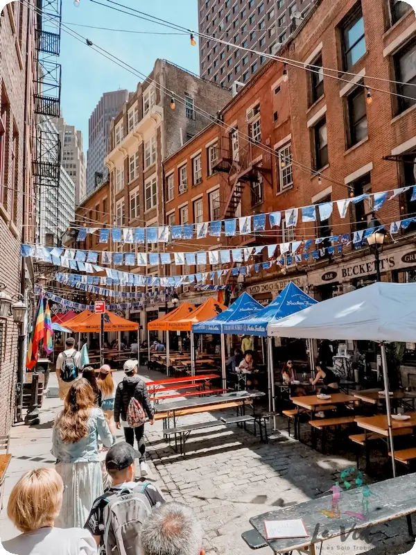 Stone Street comer en Nueva York