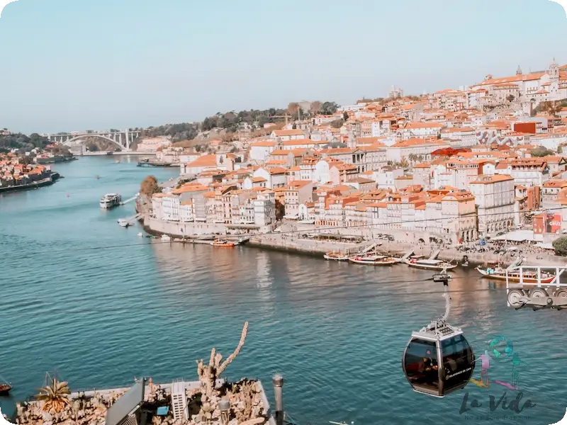Vistas desde el teleférico de Oporto
