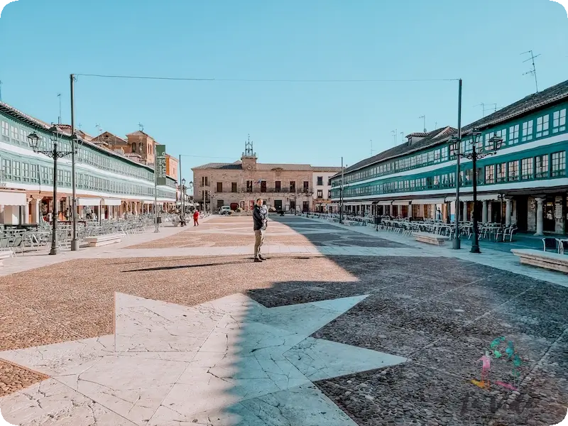 Foto con gran angular de la Plaza Mayor Almagro